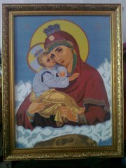 Вышитая крестиком икона